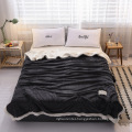 Popular Soft Touch Drop Needle Micro Flannel Throw Blanket Custom